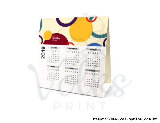 Calend�rio de mesa triangular