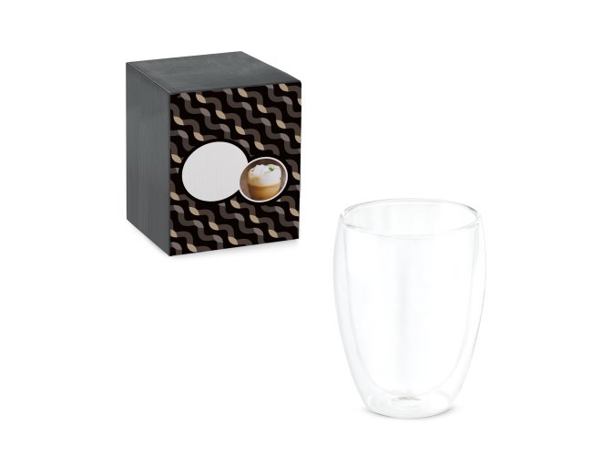 Copo em vidro borossilicato com parede dupla