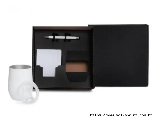 Kit Copo Trmico E Acessrios - Branco - 3 Ps